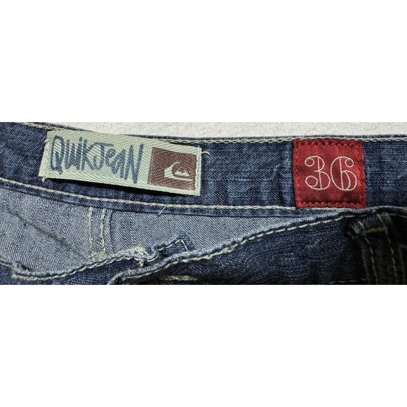 Vintage Y2K Quiksilver QuikJean Men's Denim Jeans Size 36x32 Blue Wide Leg Baggy - Picture 2 of 11